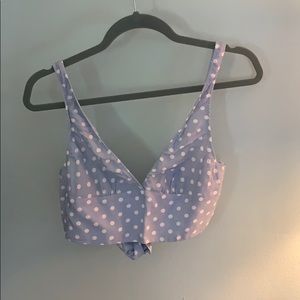 Free people blue and white bra top